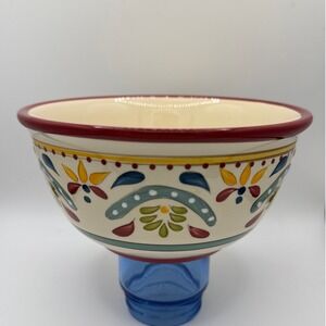 Bobby Flay Stoneware Cereal Bowls Set of 4 Multicolor Floral Mediterranean